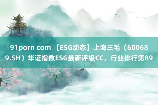 91porn com 【ESG动态】上海三毛（600689.SH）华证指数ESG最新评级CC，行业排行第89