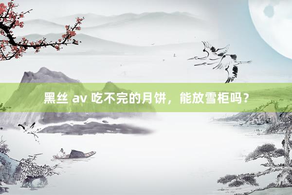 黑丝 av 吃不完的月饼，能放雪柜吗？