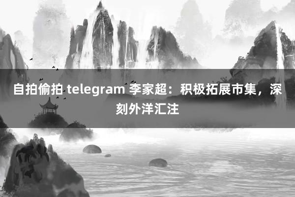 自拍偷拍 telegram 李家超：积极拓展市集，深刻外洋汇注