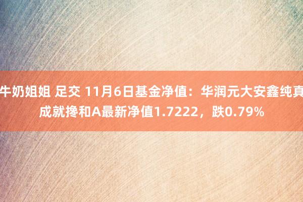 牛奶姐姐 足交 11月6日基金净值：华润元大安鑫纯真成就搀和A最新净值1.7222，跌0.79%