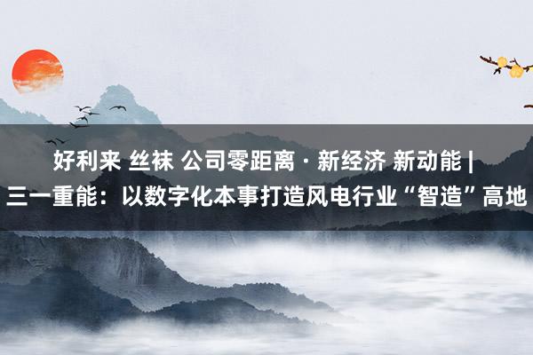 好利来 丝袜 公司零距离 · 新经济 新动能 | 三一重能：以数字化本事打造风电行业“智造”高地