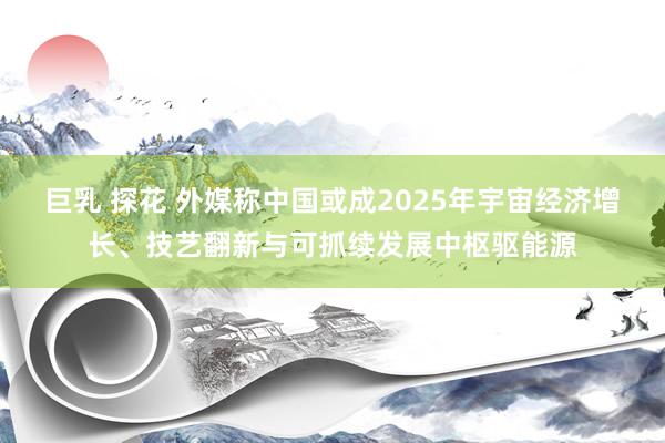 巨乳 探花 外媒称中国或成2025年宇宙经济增长、技艺翻新与可抓续发展中枢驱能源